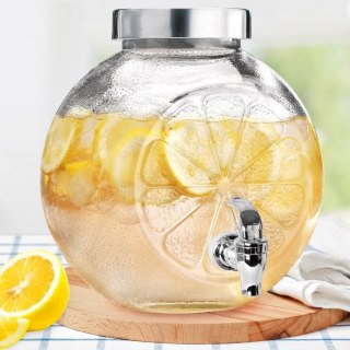 Słój Dozownik Dyspenser do Napojów Soku z Kranikiem Szklany ORION 5,4 L