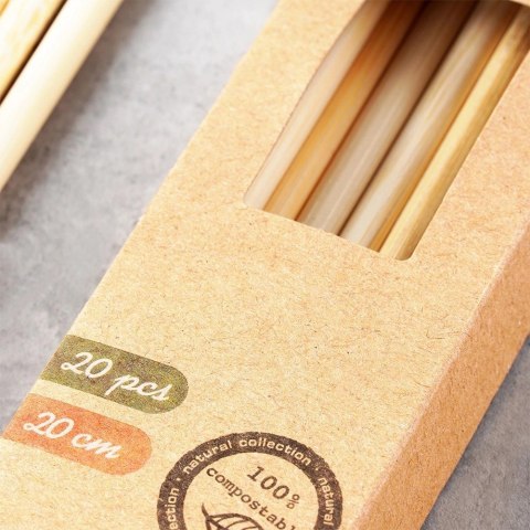 Słomki Bambusowe Wielorazowe Ekologiczne Zestaw 20 szt. 20 cm VILDE
