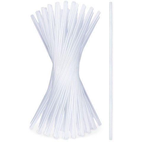 Słomki Przezroczyste Zestaw 50 szt. Wielorazowe 22 cm do Drinków VILDE