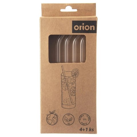 Słomki Szklane Borokrzemowe z Czyścikiem 4 szt. 20 cm Grube ORION