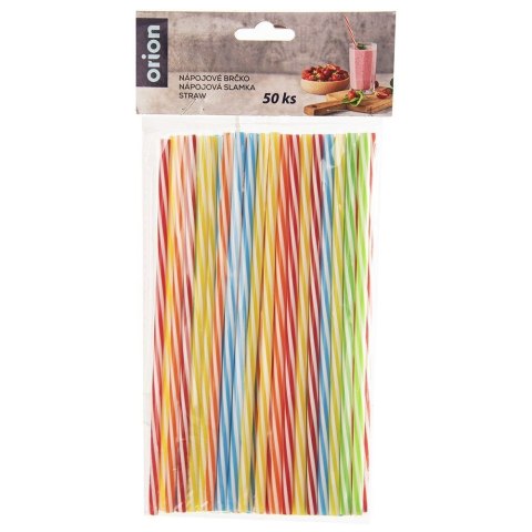 Słomki Wielorazowe Zestaw 50 szt. Kolorowe 22 cm do Zmywarki ORION