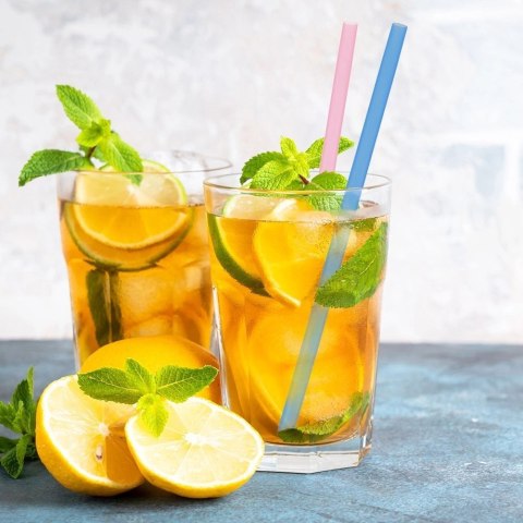 Słomki do Napojów Kolorowe Zestaw 50 szt. Wielorazowe 22 cm ORION