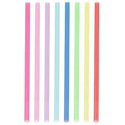 Słomki do Napojów Kolorowe Zestaw 50 szt. Wielorazowe 22 cm ORION