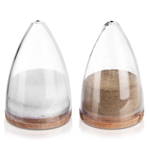Solniczka Pieprzniczka 2 szt. Stożkowa Bukowe Drewno 8 cm ORION