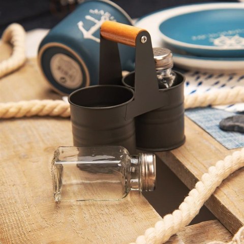 Solniczka i Pieprzniczka Szklana Zestaw Przypraw W Stojaku 75 ml ORION