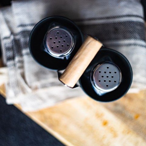 Solniczka i Pieprzniczka Szklana Zestaw Przypraw W Stojaku 75 ml ORION