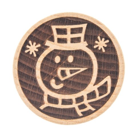 Stempel do Ciastek Drewniany Bałwan Pierników Dekoracja 5,5 cm ORION