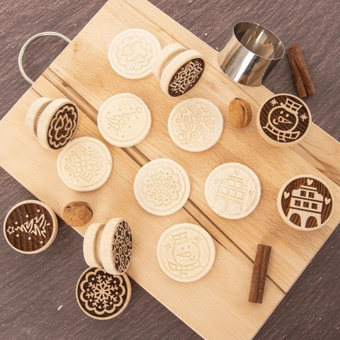 Stempel do Ciastek Drewniany Bałwan Pierników Dekoracja 5,5 cm ORION