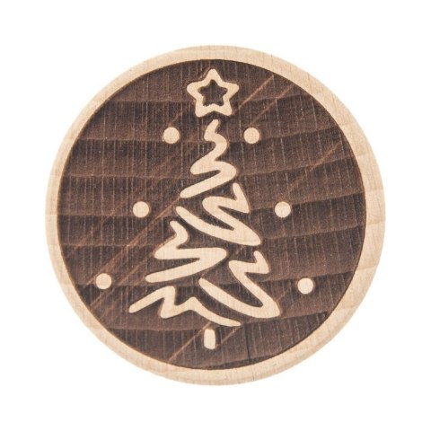Stempel do Ciastek Drewniany Choinka Pierników Dekoracja 5,5 cm ORION