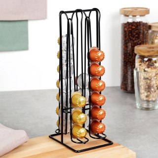 Stojak na Kapsułki Nespresso Metalowy Czarny 32 szt. 30 cm VILDE