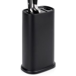 Stojak na Noże Czarny z Przegródkami 21 cm Antypoślizgowy EH