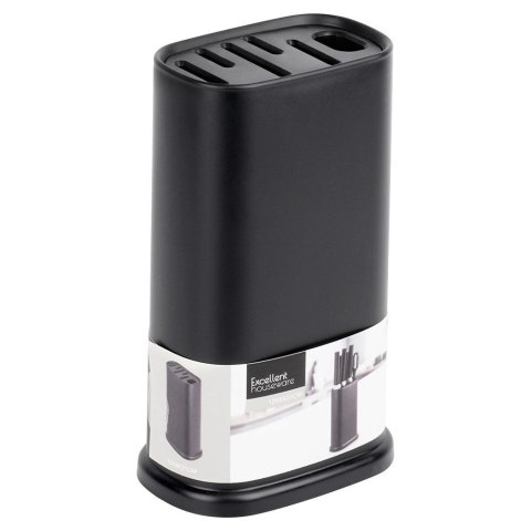 Stojak na Noże Czarny z Przegródkami 21 cm Antypoślizgowy EH