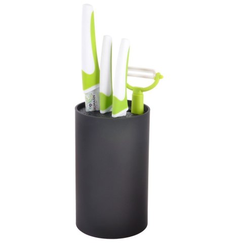 Stojak na Noże Uniwersalny Czarny BLACK 18 cm z Włosiem ORION