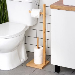 Stojak na Papier Toaletowy Drewniany Bambusowy Stabilny Solidny VILDE 70 cm