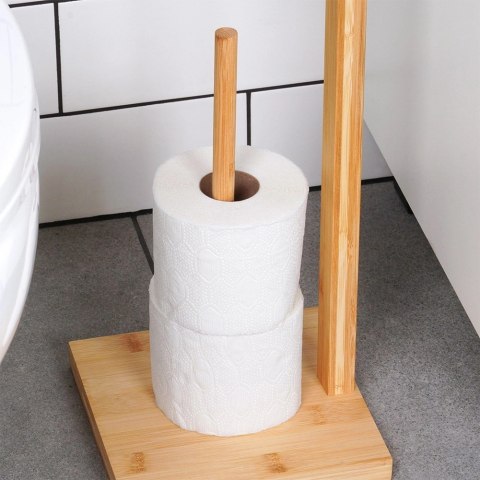 Stojak na Papier Toaletowy Drewniany Bambusowy Stabilny Solidny VILDE 70 cm