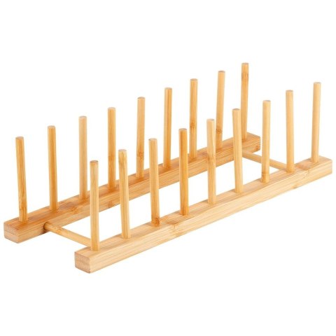 Stojak na Pokrywki i Talerze Bambusowy Organizer 8 szt. 34,5 cm VILDE
