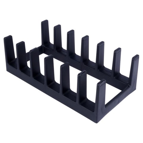 Stojak na Pokrywki i Talerze Czarny Organizer Szafka 6 szt. 28 cm VILDE