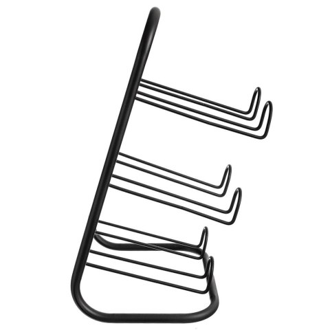 Stojak Regał Półka na Wino 6 Butelek Metalowy Czarny ORION 22,5 x 39 cm