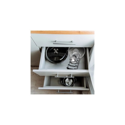 Stojak na Pokrywki Talerze Czarny Organizer 7 szt. do Szafki ORION