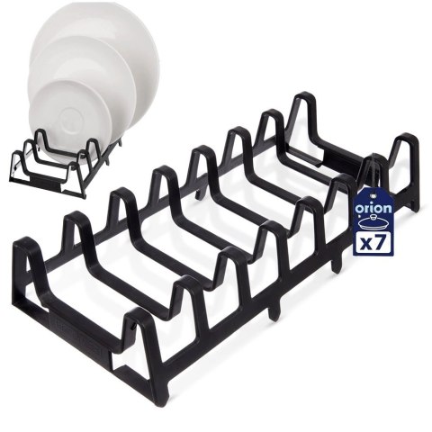Stojak na Pokrywki Talerze Czarny Organizer 7 szt. do Szafki ORION