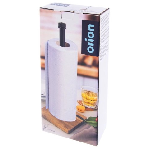 Stojak na Ręcznik Papierowy Metalowy Drewniany Loft Czarny ORION 35 cm