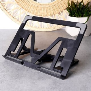 Stojak na Tablet Składany Czarny Regulowany Kąt 6 Stopni do Gotowania VILDE