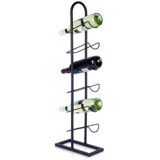 Stojak na Wino Metalowy Czarny 6 Butelek 27x13x84,5 cm