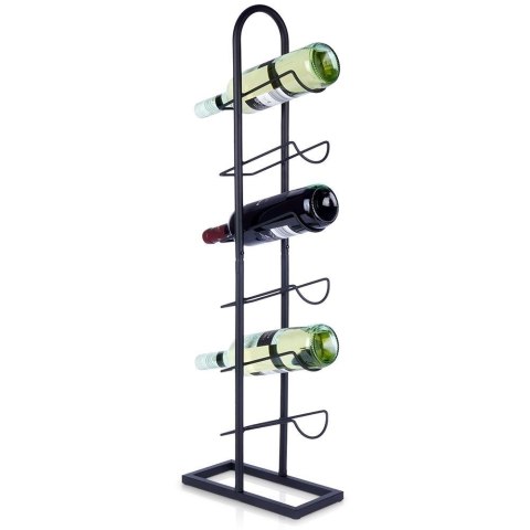 Stojak na Wino Metalowy Czarny 6 Butelek 27x13x84,5 cm