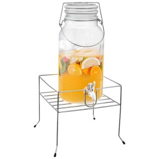 Stojak pod Słój z Kranikiem na Napoje Stalowy Solidny ORION 20,5 x 20,5 cm