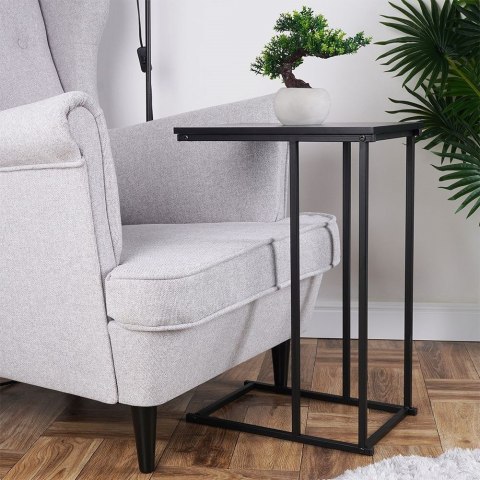 Stolik Kawowy Metalowy Loft Czarny Boczny Uniwersalny ORION 40x26x58 cm