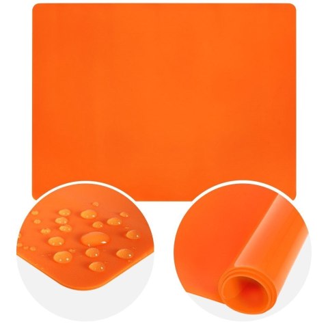 Stolnica Mata do Ciasta Silikonowa Pomarańczowa ORION 40x30 cm