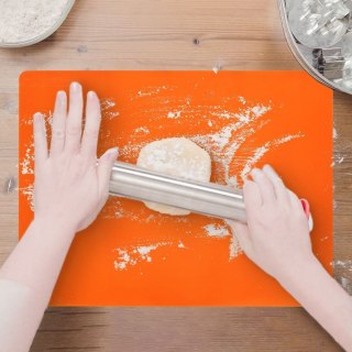 Stolnica Mata do Ciasta Silikonowa Pomarańczowa ORION 40x30 cm