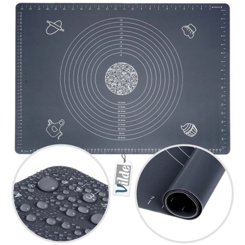 Stolnica Silikonowa Mata do Pieczenia Antypoślizgowa 64 x 45 cm VILDE