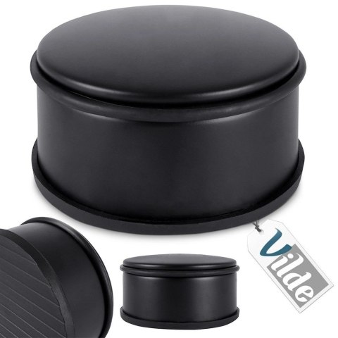 Stoper do Drzwi Ciężki Metalowy Czarny Antypoślizgowy 11,5 cm VILDE