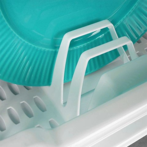 Suszarka na Naczynia Biała z Tacą Ociekową 8 Miejsc na Talerze ORION