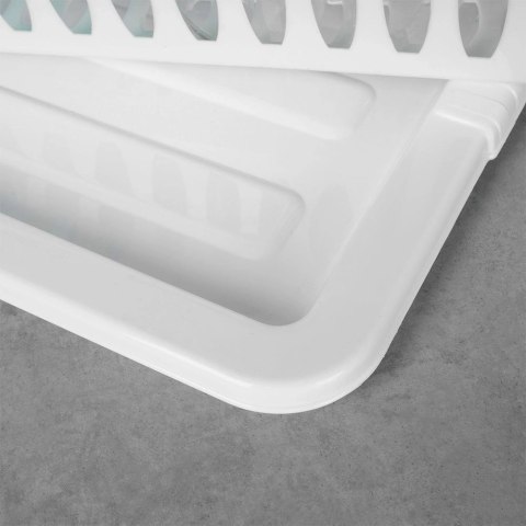 Suszarka na Naczynia Talerze Szara Pojemna Biała ORION 46 x 37 x 8,5 cm