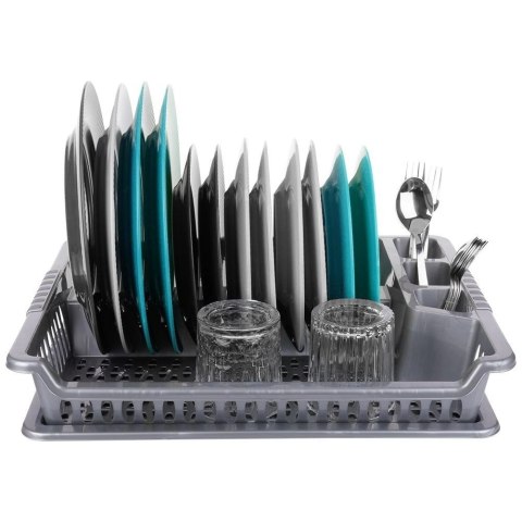 Suszarka na Naczynia Talerze Szara Pojemna ORION 46x37x8,5 cm