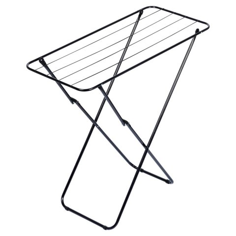Suszarka na Pranie Ubrania Składana Metalowa Czarna VILDE 93 x 43 x 88 cm