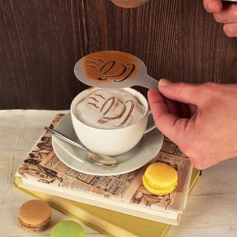 Szablony do Kawy i Deserów 6 el. do Ozdabiania Ciast Ciasteczek ORION