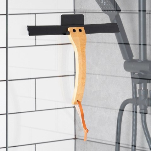 Ściągaczka do Szyb VILDE Bambusowy Uchwyt Montaż bez Wiercenia