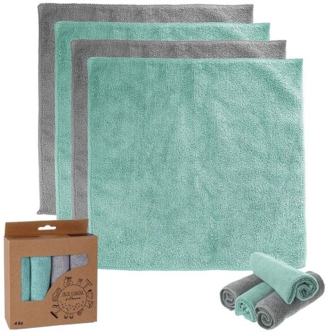 Ścierki Kuchenne Mikrofibra 4 szt. ORION Chłonne bez Smug Polerowanie