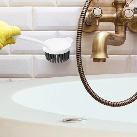 Szczotka Silikonowa do Mycia Naczyń Skrobak do Zabrudzeń Biała 22,5cm ORION