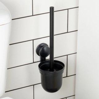 Szczotka Silikonowa do WC Wisząca Czarna z Ociekaczem na Ścianę VILDE