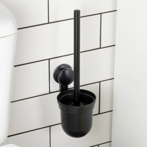 Szczotka Silikonowa do WC Wisząca Czarna z Ociekaczem na Ścianę VILDE