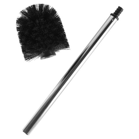 Szczotka Zapasowa do Toalety WC Czarne Włosie Stalowy Uchwyt 35 cm VILDE