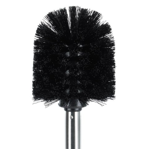 Szczotka Zapasowa do Toalety WC Czarne Włosie Stalowy Uchwyt 35 cm VILDE