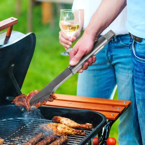Szczypce Grillowe Długie Ze Stali Nierdzewnej Ząbkowane 43 cm ORION