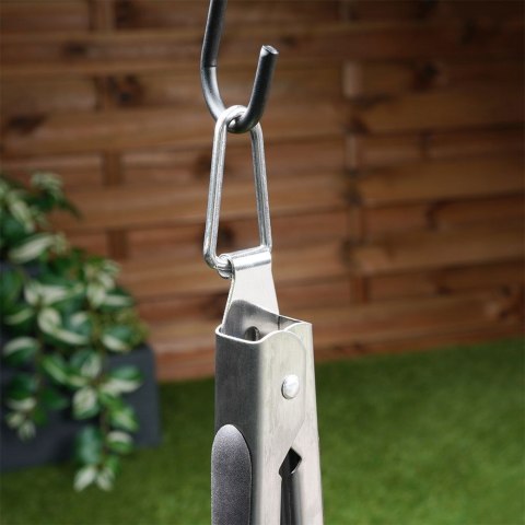 Szczypce Grillowe Stalowe Długie Antypoślizgowy Uchwyt 39 cm BBQ
