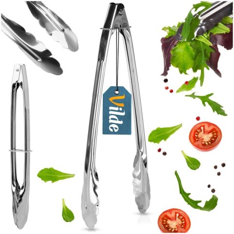 Szczypce Kuchenne Stalowe z Blokadą do Grillowania 30 cm VILDE