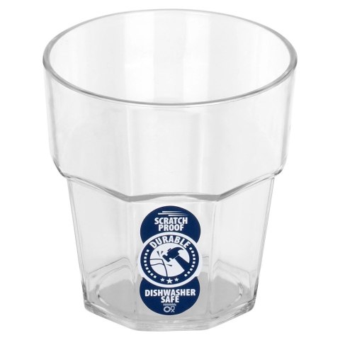 Szklanka na Napoje Akrylowa 275 ml VILDE Nietłukąca do Zmywarki 8 x 8 cm